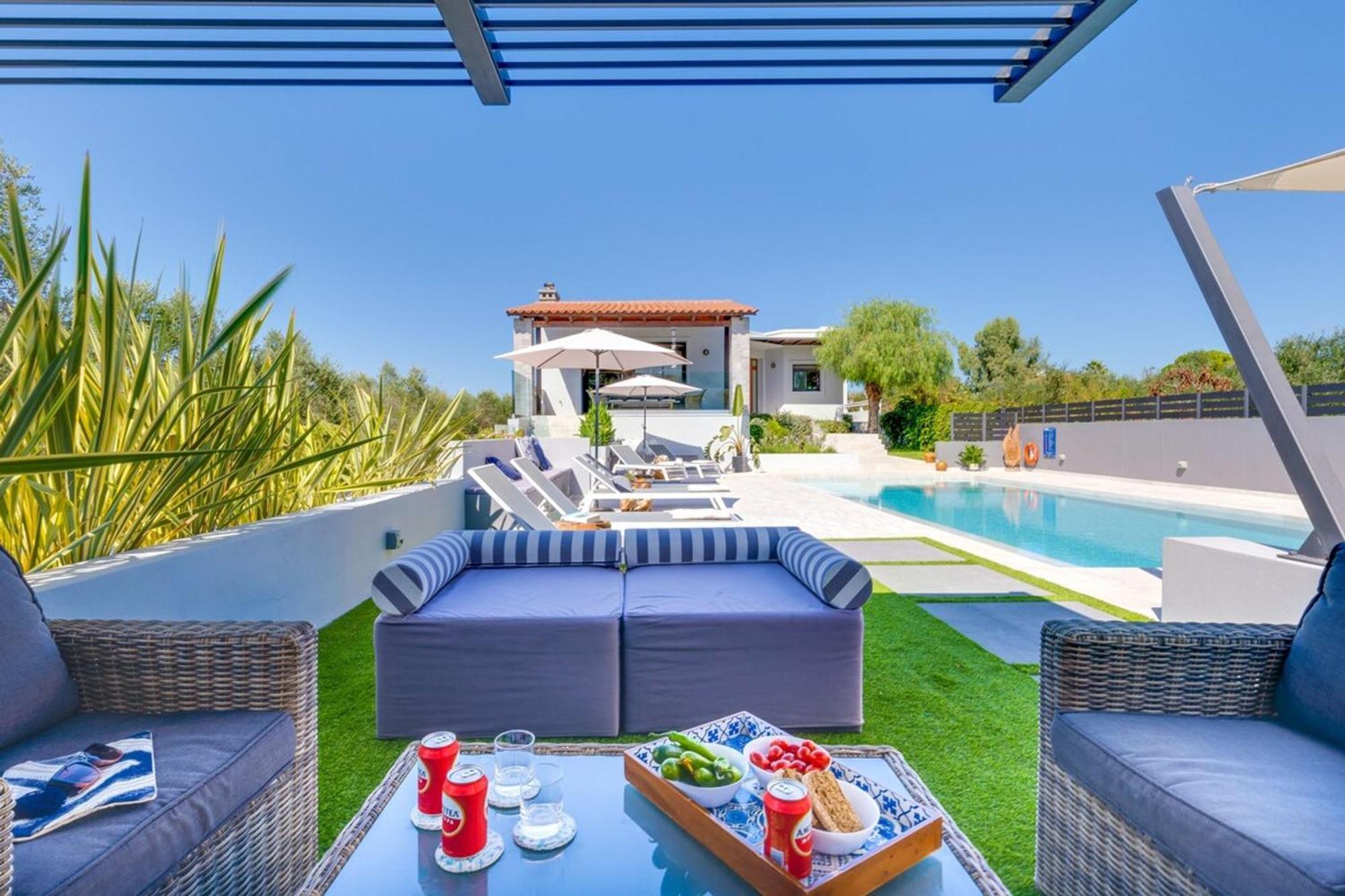 Villa Ampelaki - Premium Villa With Heated Pool Kounoupidhianá 外观 照片