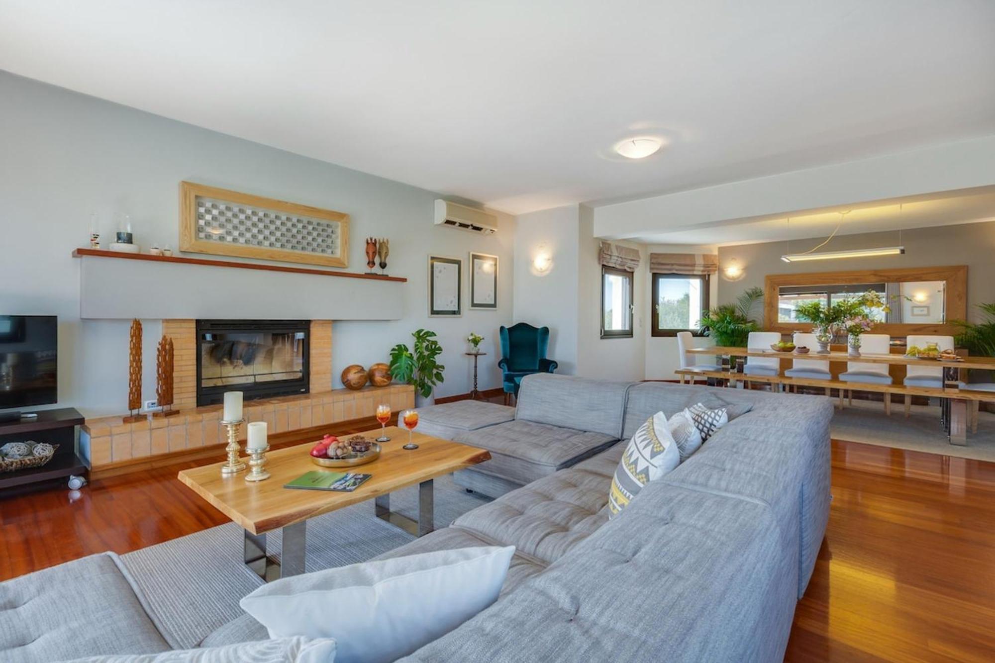 Villa Ampelaki - Premium Villa With Heated Pool Kounoupidhianá 外观 照片