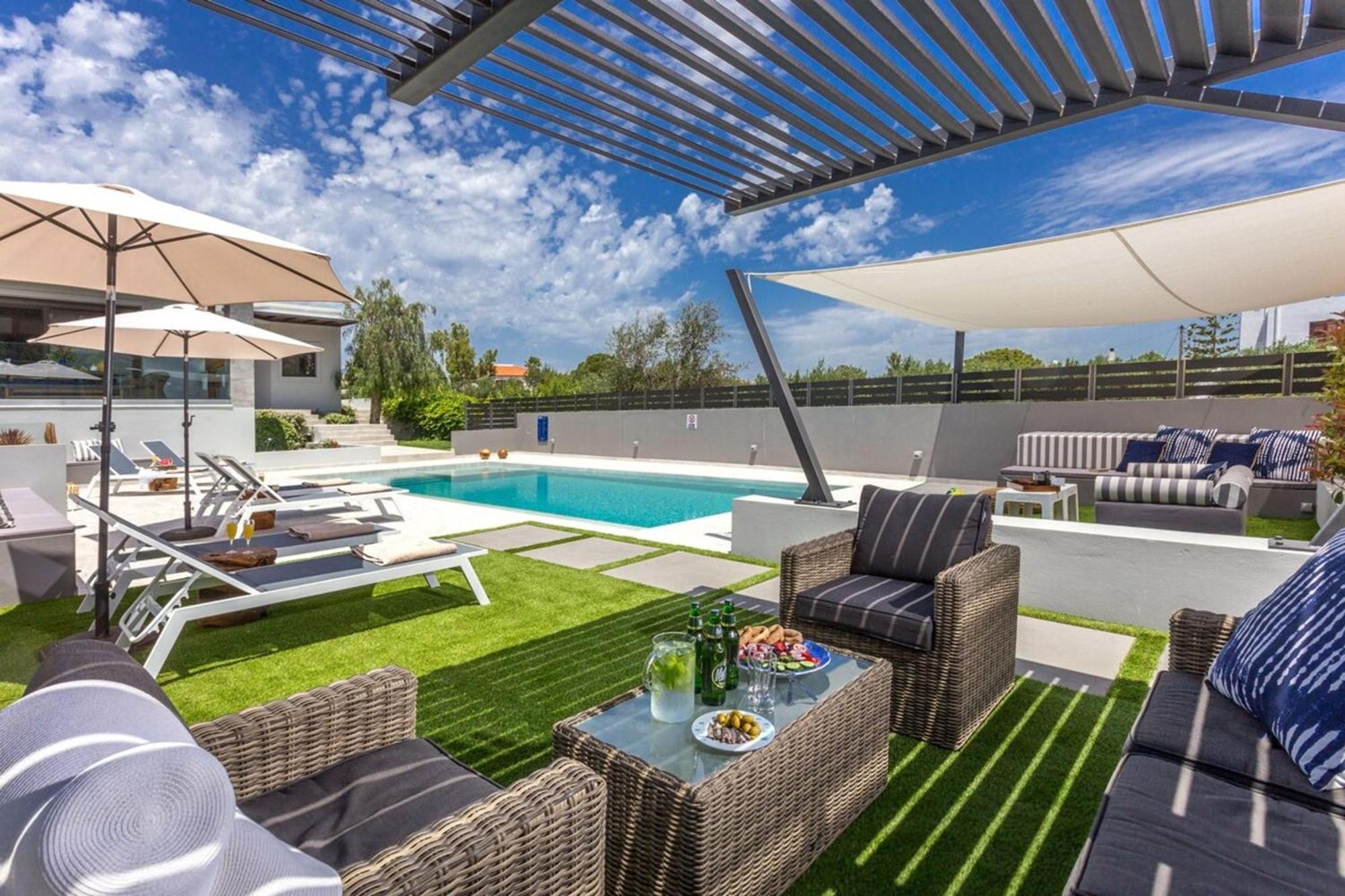 Villa Ampelaki - Premium Villa With Heated Pool Kounoupidhianá 外观 照片