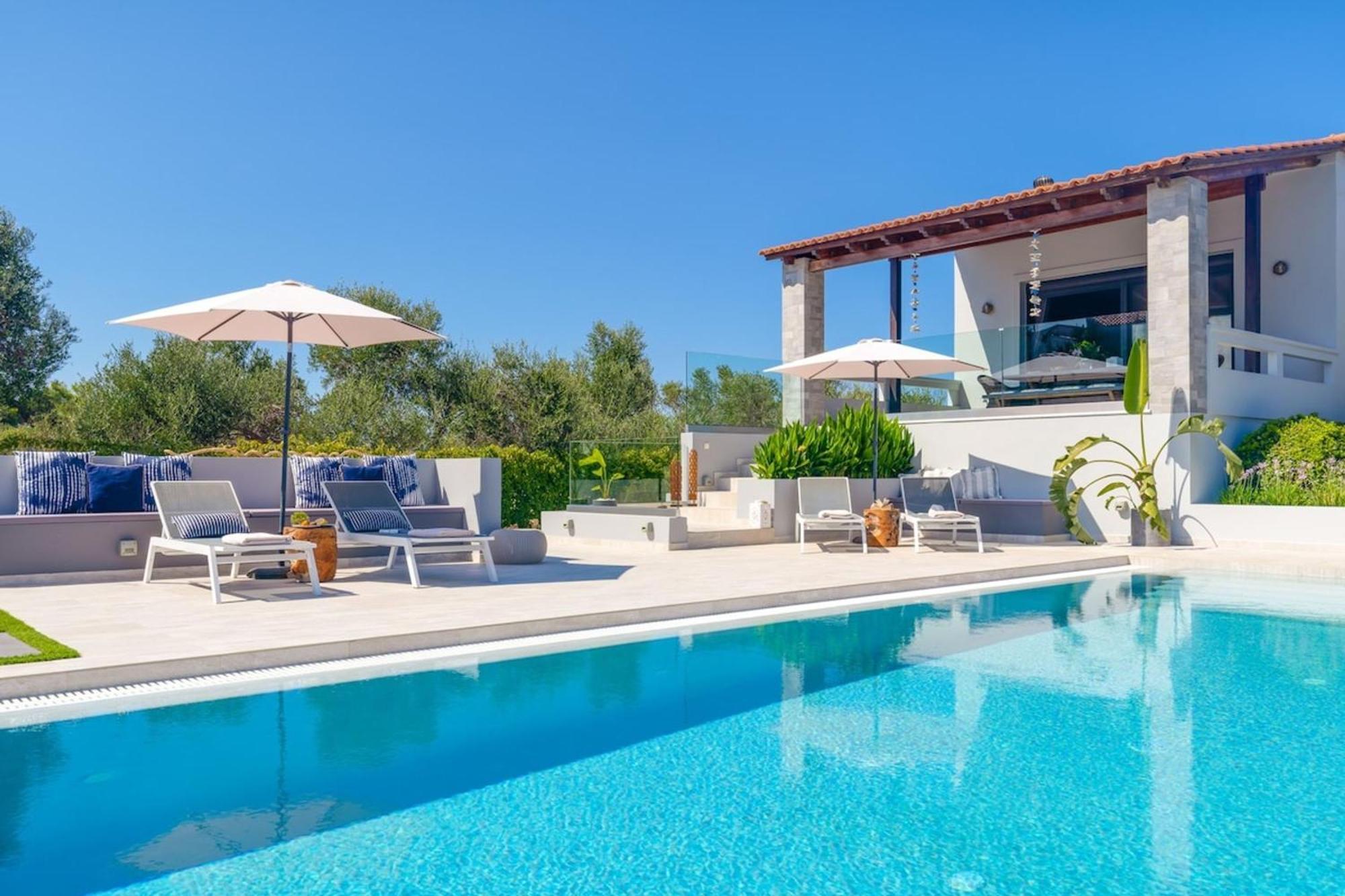 Villa Ampelaki - Premium Villa With Heated Pool Kounoupidhianá 外观 照片