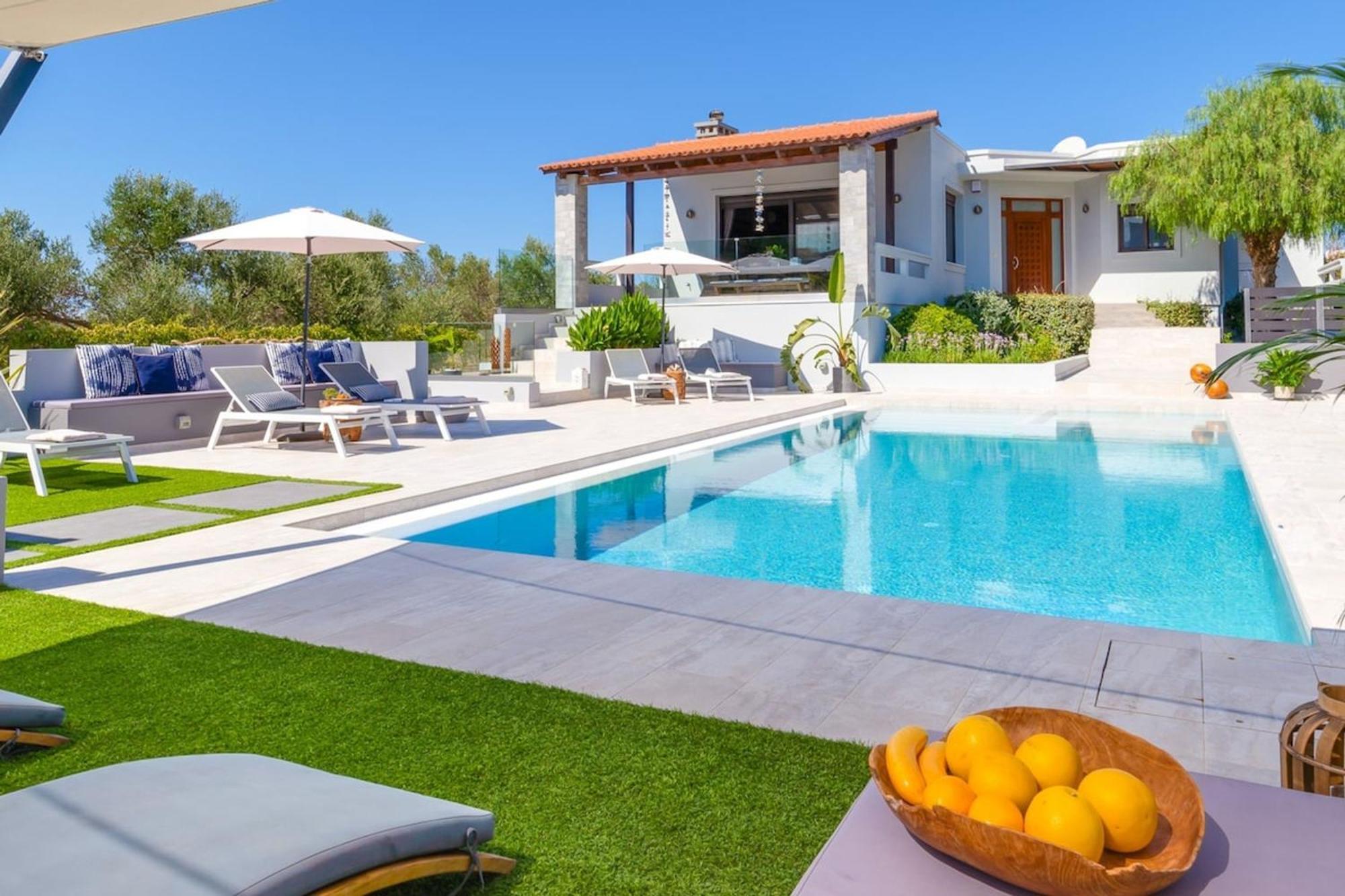 Villa Ampelaki - Premium Villa With Heated Pool Kounoupidhianá 外观 照片