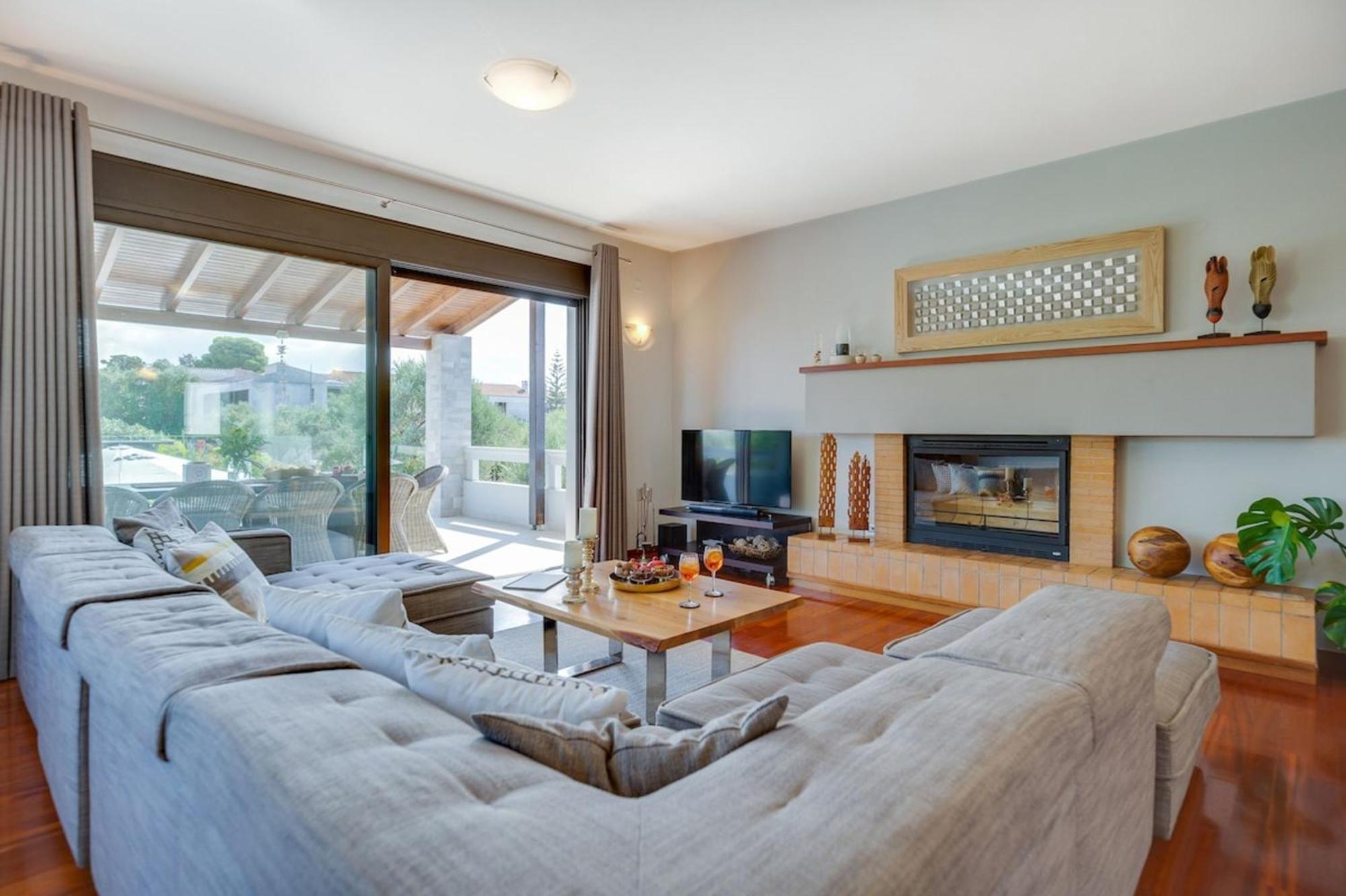 Villa Ampelaki - Premium Villa With Heated Pool Kounoupidhianá 外观 照片